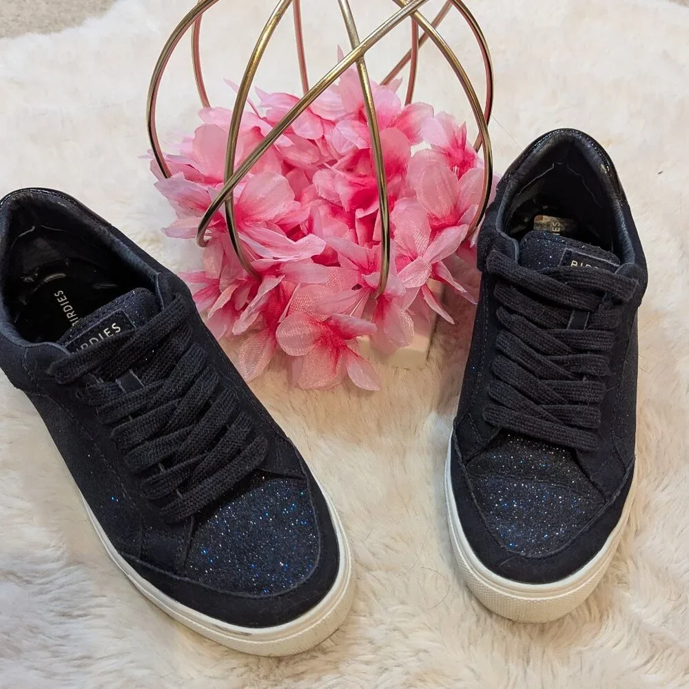 Navy Blue Sparkle Birdies Sneakers Size 7 - Picture 6 of 7